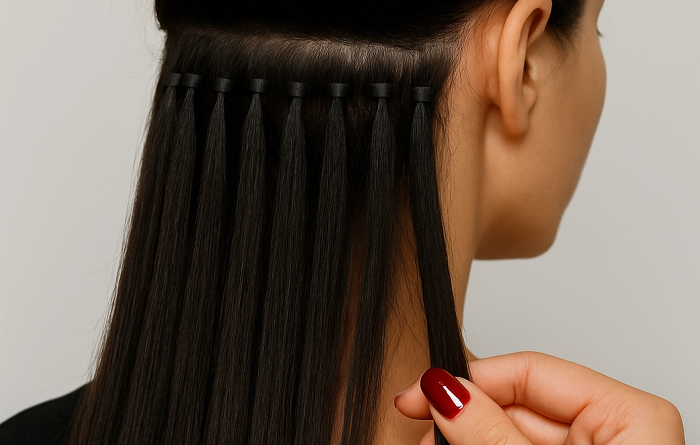 Seamless tape-in extensions